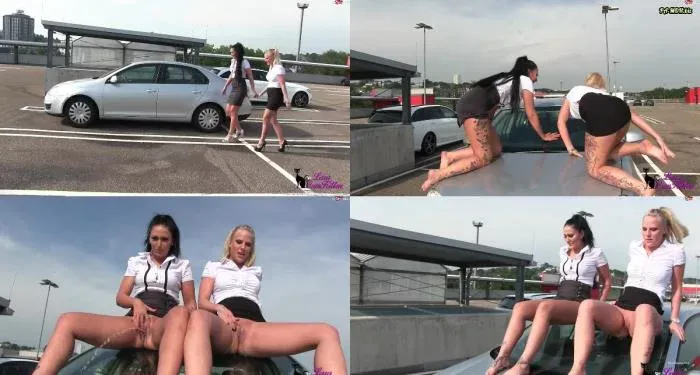 Lara-CumKitten - Mega Dreist - Geile Büroschlampen pissen Public aufs Auto [Full HD / 66.08 MB]