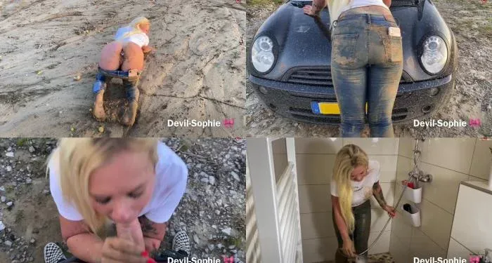 Devil Sophie - Lehmtmpelsauerei - eingesaut and eingensst - fucked with Jeansfetzloch and splashed with SteffiBlond  MydirtyHobby [FullHD 1080p / 931.38 MB]