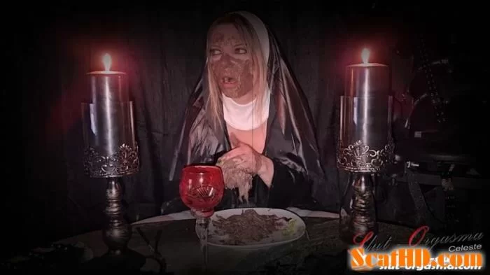 SlutOrgasma - The holy food and scat dinner - The medieval shit puking scat slave 1 - Holy nun extreme shit and puke play [FullHD 1080p / 4.83 GB]