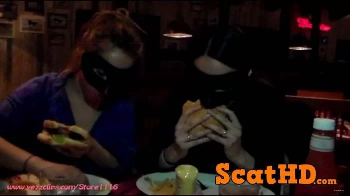 4 Scat Girls - Exercise and Burger for Us and Two Big Shits for You [FullHD / 919 MB]