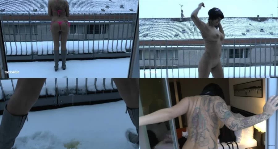 MyDirtyHobby.com: (Merry4Fun) - Merry4Fun - Schnee-Pischern auf den Balkon [HD 720p] (60.47 MB)