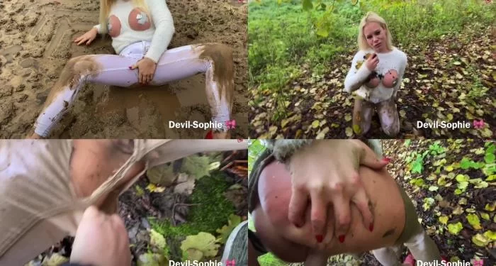 Devil Sophie - White mud piglet - vollgesaut eingensst shredded and fucked on the mud field with devil-sophie [FullHD 1080p / 667.03 MB]