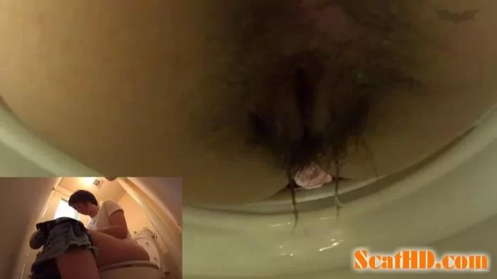 Asian - Hidden camera in a public women’s restroom inside the toilet [FullHD 1080p / 494 MB]