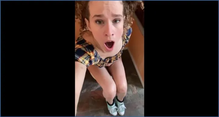 VibeWithMolly's Bratty School Girl Pisses Herself, Farting & Greedy Filth - scat porn video at ScatSlave.net