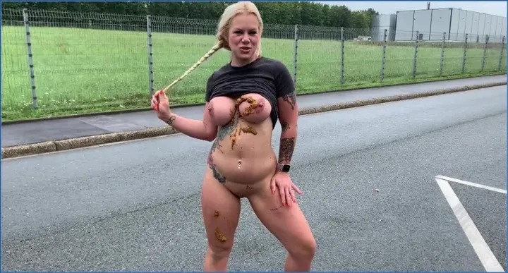 Hungry for Sports - Devil Sophie's Public Shitting Show - popular scat video at ScatSlave