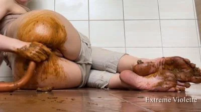 XL Dildos: (Violette) - Slink and Pump Scat [UltraHD 4K] (Solo, Toy Play)