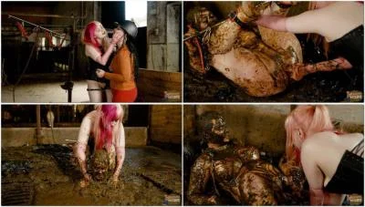 Manurefetish (Betty, Lyndra) - Cowshed Scat Humiliation - Sex in the Cowshed [HD 720p] (Scat, Cow Dung)