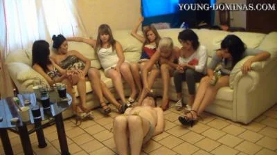 Group Femdom: (Young Dominas) - Double Slave Part 1 [HD 720p] (Gang Bang, Femdom)