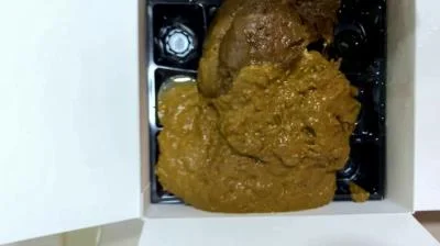 Shitting: (Large) - Poop in a cardboard box [FullHD 1080p] (Solo, Masturbation)