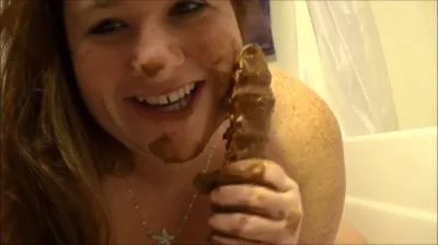 Pooping: (Samantha Starfish) - Sloppy Wet Shit and Dildo Play [FullHD 1080p] (BBW, Milf)