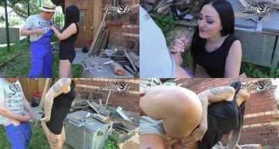 Mira-Grey - Public Brutal Ins Maul gespritzt - Spontan jetzt [Full HD / Facial, Blowjob]