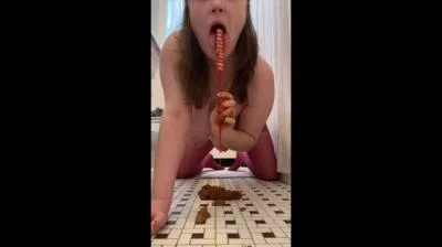 Scatshop: (Layla) - Valentine’s Day Special – Shit in Nylon Stockings [FullHD 1080p] (Smearing, Shit In Pantyhose)