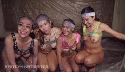 Face Punching: (Kaitlyn Katsaros, Isabel Moon, Lolly Mai, Natalie Brooks) - 3rd Scat Scene [FullHD 1080p] (Armpit Licking, Puke)