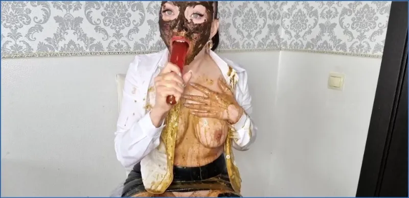 Daring Diarrhea Disaster - Scatlina in Secretary Lunch - scat porn video at ScatSlave.net