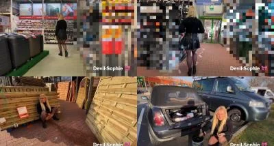 Devil Sophie - Mit voller Blase in den Baumarkt - Privater Einkauf eskaliert [FullHD 1080p / Pissing, Doggystyle]