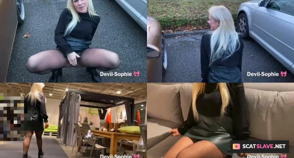 Devil Sophie - First piss and then pissed off - to the store - even the seller was very excited [HD 720p / 133.18 MB]