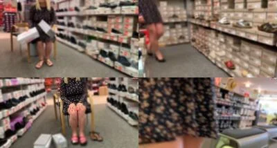 Devil Sophie - Public shoes shopping with the extra serving pee - I do the shoe piss test P with devil-sophie [FullHD 1080p / Fetish, Latex]