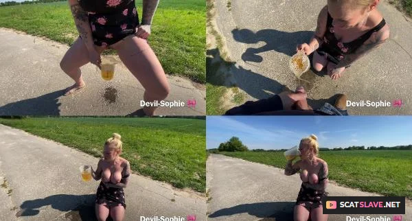 Devil Sophie - Yellow and horny The extreme piss cocktail! Can I get it all down [UHD / 1.24 GB]