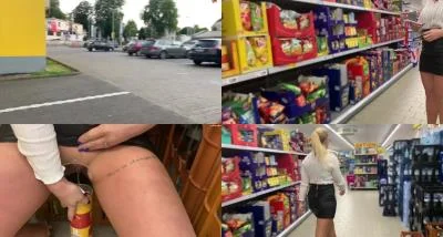 Devil Sophie - Mega extreme bold in the chips can sed in the supermarket [FullHD 1080p / Latex, Facial]