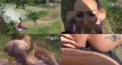 Mira-Grey - Spanner spritzt mir in die Muschi - Public! [Full HD / Amateur, Creampie]