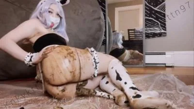 Shitting: (KnkyKttn97) - Extra Messy Foodplay [FullHD 1080p] (Shit, Masturbation)
