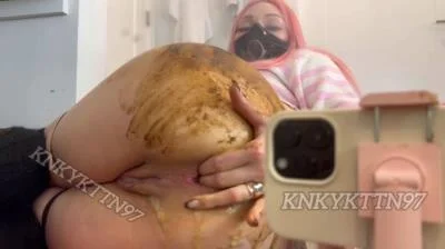 Shitting: (KnkyKttn97) - Fuck Machine Gaping [FullHD 1080p] (Masturbation, Poop)