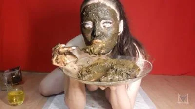 SG-Video (Babe Lina) - Scat Swallow Extra Big And Extreme Vomit By Top Girl [FullHD 1080p] (Masturbation, Poop)