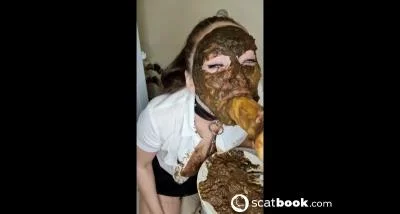 Toilet slave play with 6 loads of shit [FullHD 1080p / Piss, Big shit]