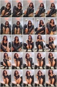 DarkFans (Domina Marbella) - Sexy black lingerie and boots [UltraHD 2K] (52.3 MB) - ScatSlave
