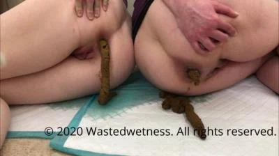 Scatshop (Wastedwetness) - Back To Back Shit Lesbian Scat Wife [FullHD 1080p] (Dirty Anal, Toilet)