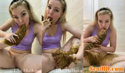 Scat Ella - Shitty Toe feet Sucking [UltraHD 2K / Fetish, Foot Fetish]
