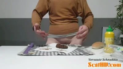 Versauteschnukkis - Scat house kitchen 1 (hot dog) [FullHD 1080p / Solo, Eat]