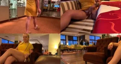 Devil Sophie - CAUGHT The hotel bar - elevator - seat flooding and Fotzenspiele with devil-sophie [FullHD 1080p / Fingering, Doggystyle]