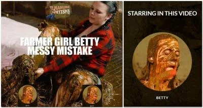 Manurefetish (Betty) - Farmer Girl Betty's Messy Mistake [HD 720p] (Slurry bath, Dildo)