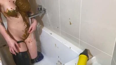 Scatbook (Filthy Skye) - Shitting Girl 56 [HD 720p] (Compilation, Dildo)