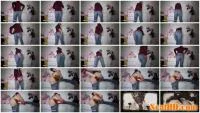 BabyDollNaughty - Shitty Jeans and dirty dildo pussy [FullHD 1080p / 1.03 GB] - ScatSlave