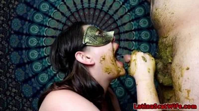 ScatBook.com: (LatinaScatWife) - Dirty Blowjob 3 - Angle 1 [FullHD 1080p] (858 MB)